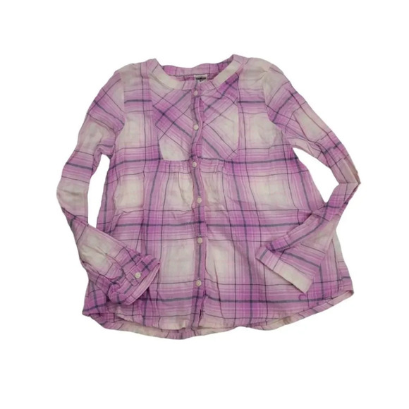 Girls Osh Kosh Plaid Babydoll Button Down - Picture 1 of 5